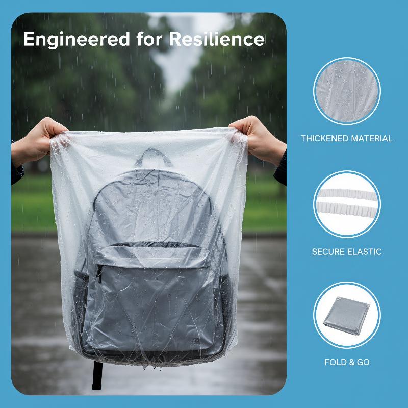 Cycling Commute In Rain - Fundas impermeables desechables para mochila, 10
