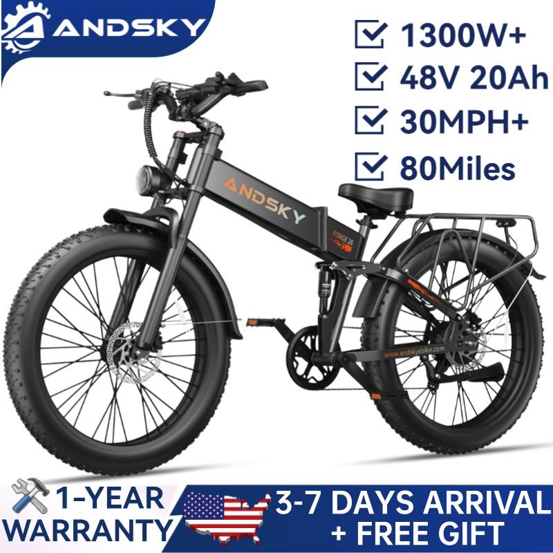 Commuting On Mountain Bike - Bicicleta Eléctrica Plegable ANDSKY Forge 26,