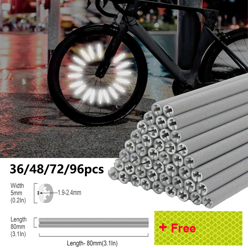 Spoke Reflector Set - 36/48/72/96 piezas 8cm reflectores de radios