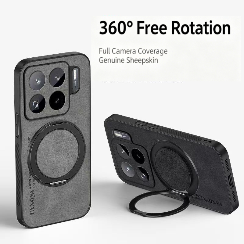 Kickstand Adjustable - Funda Magnética para Teléfono de Piel