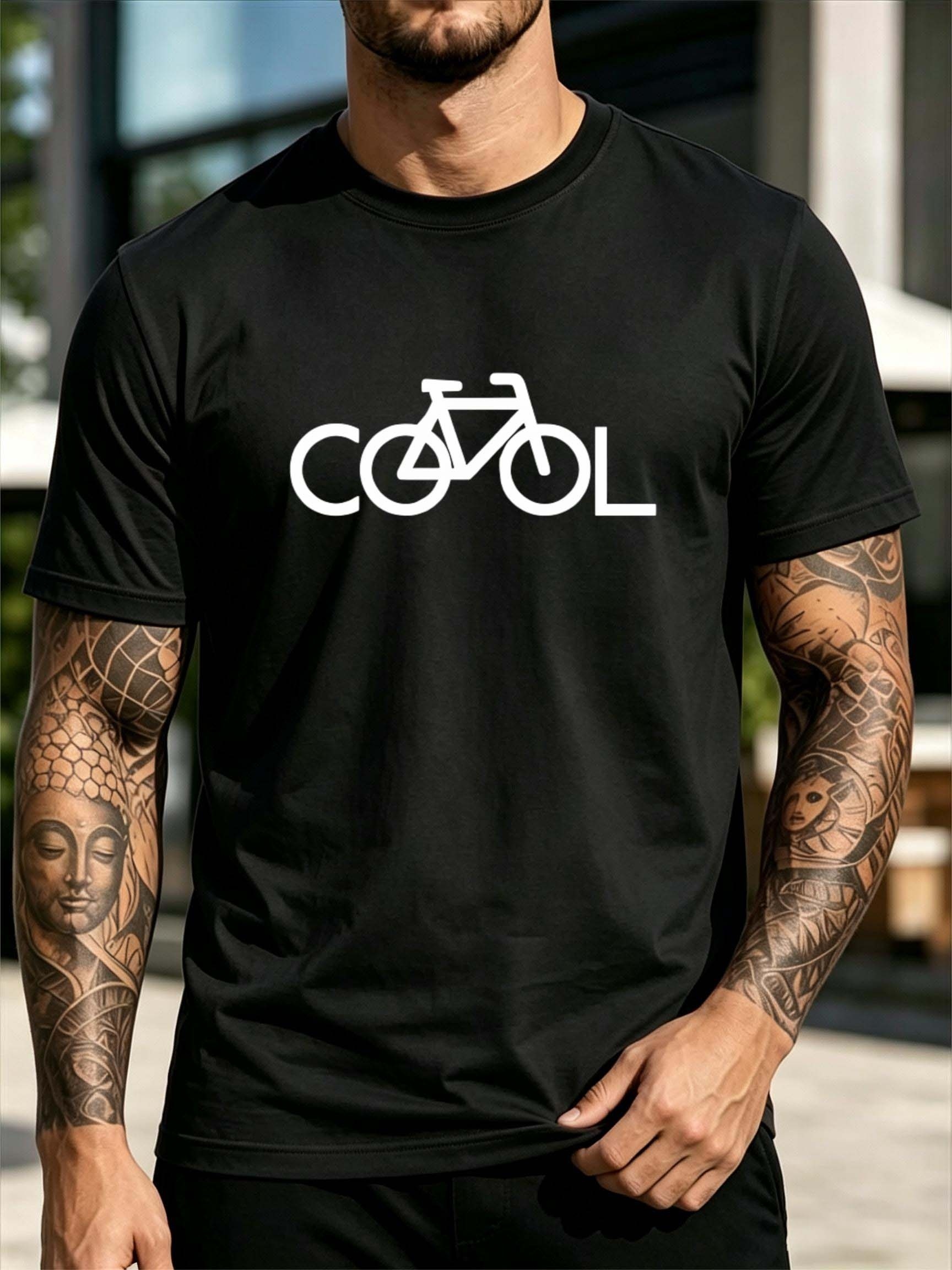 Cycling In City - Camiseta de manga corta con cuello