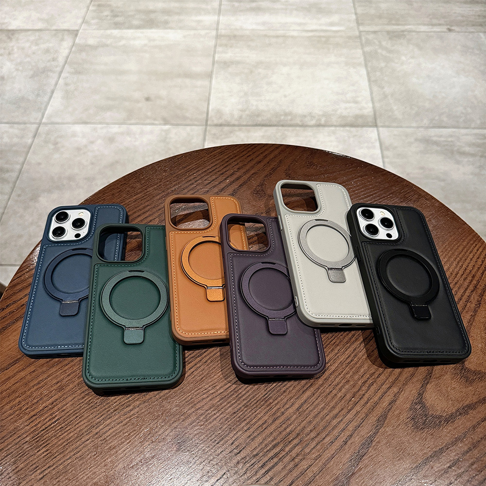 Kickstand Adjustable - Funda Magnética de Cuero PU para