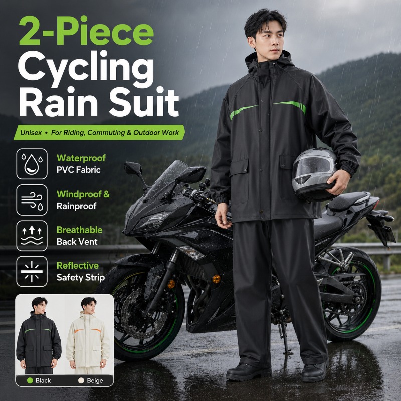 Cycling Commute In Rain - Traje Impermeable de Ciclismo Unisex de