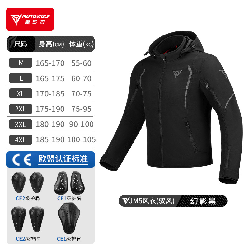 Chaqueta cortavientos MOTOWOLF - Cycling Commute Jacket reseña y precio