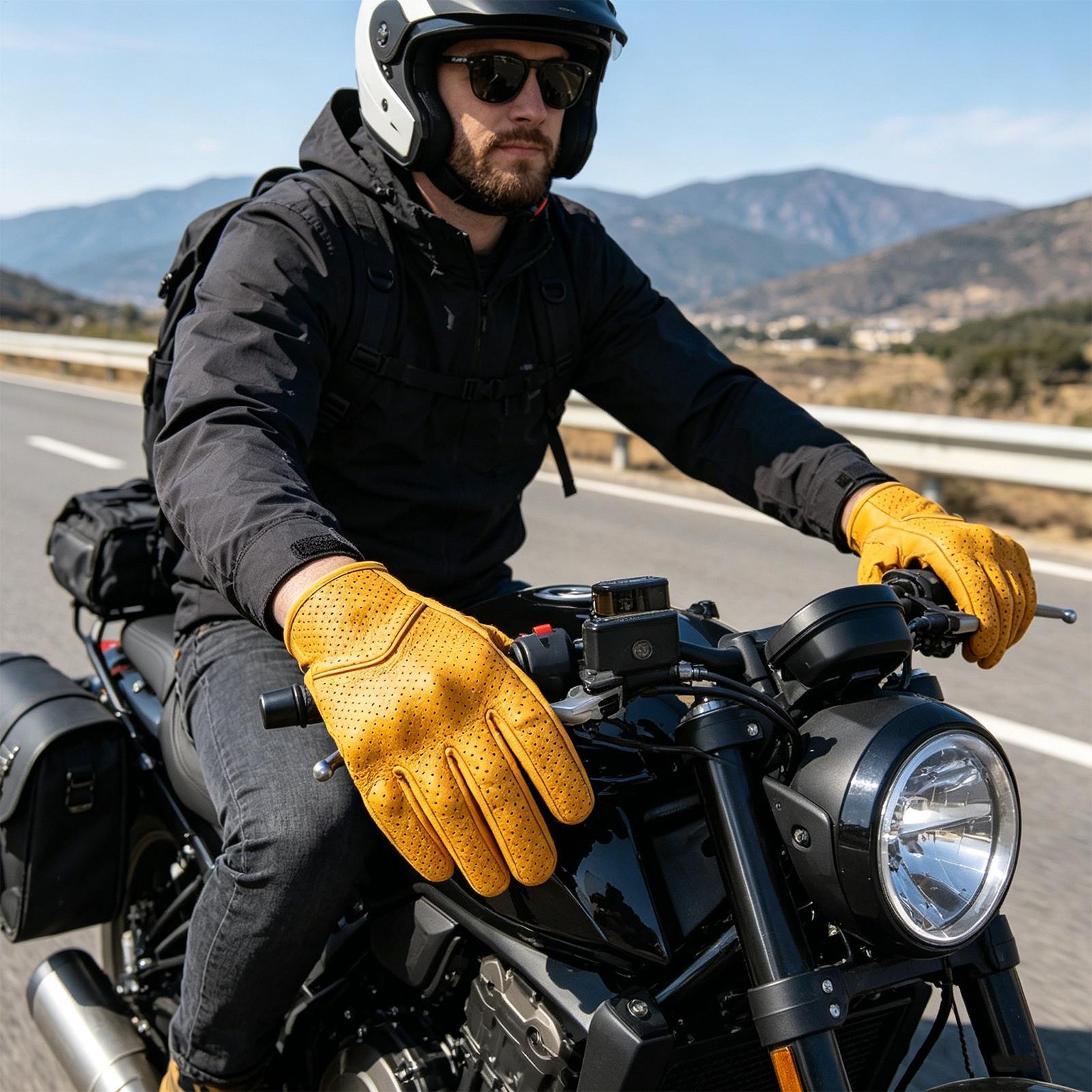 Guantes Retro para motocicleta - Cycling In City reseña y precio