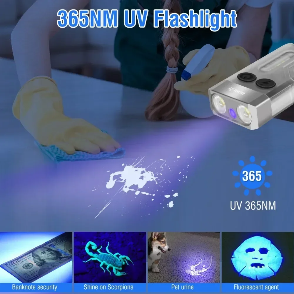 BORUiT V10 llavero UV LED EDC  - Cycling To Work reseña y precio